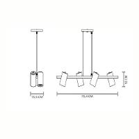 Lustre Pendente Taschibra Foccus Cobre Para 4 Lâmpadas Bivolt - 3