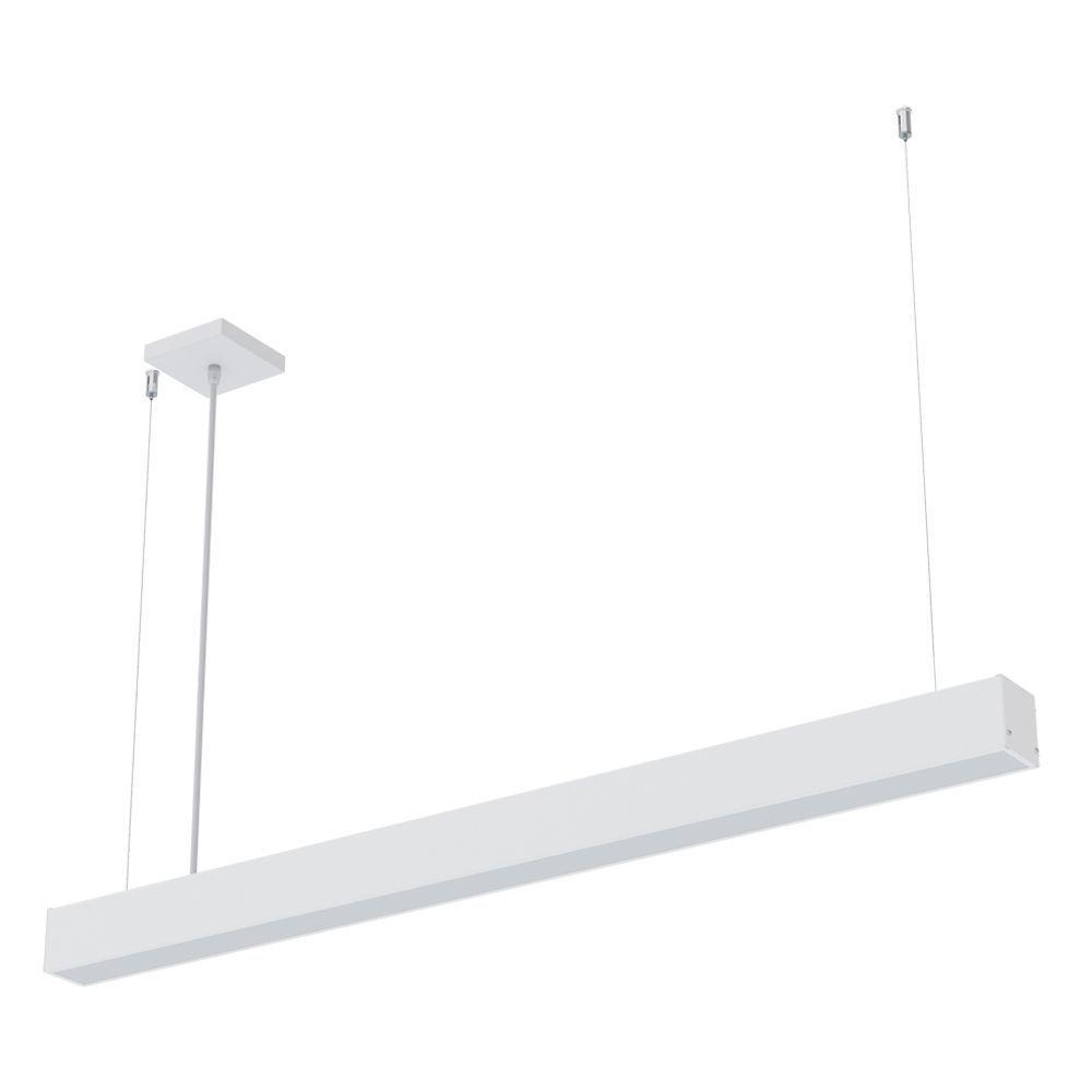 Lustre Pendente Taschibra Vetor Linear Led 20w Bivolt Branca 4000k Luz Neutra - 1