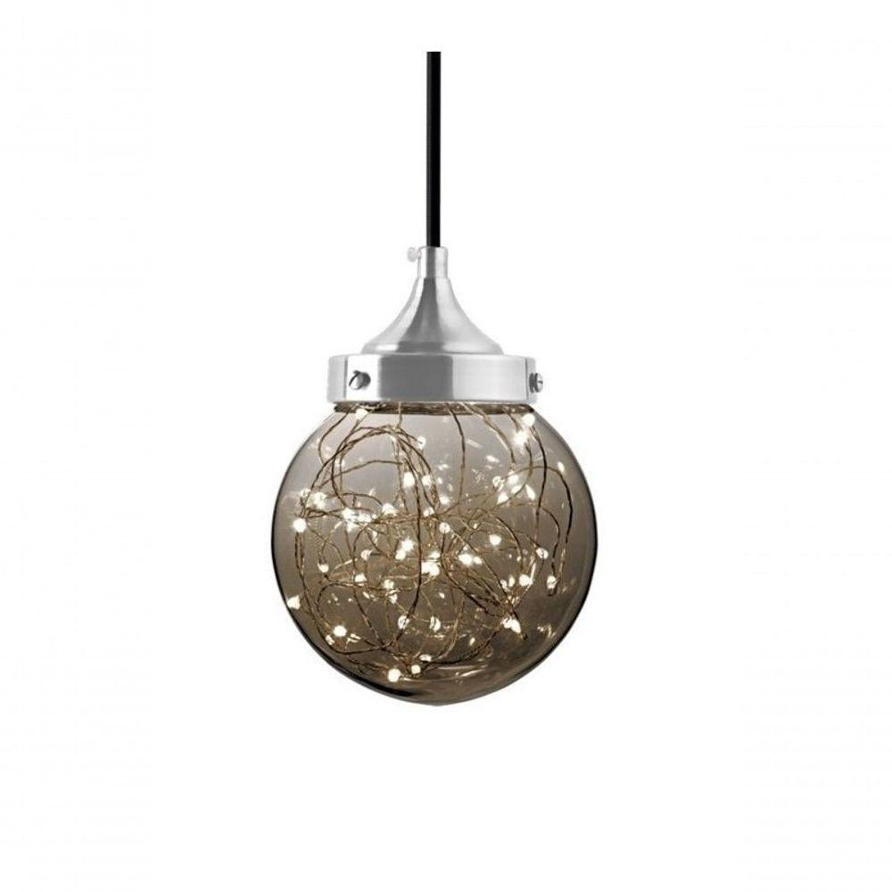 Lustre Pendente Globo Ara Led 5w Fumê Bivolt Taschibra - 1