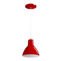 Lustre Pendente Taschibra Cúpula Td 622 E27 Bivolt Vermelho - 1