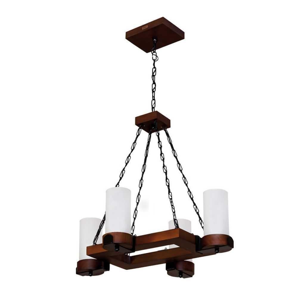 Lustre Country Envelhecido 4 Lâmpadas 1204e - Luminárias Müller - 1