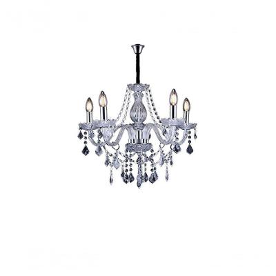 Lustre Glam Maria Tereza Transparente 5 Braços E14 Taschibra