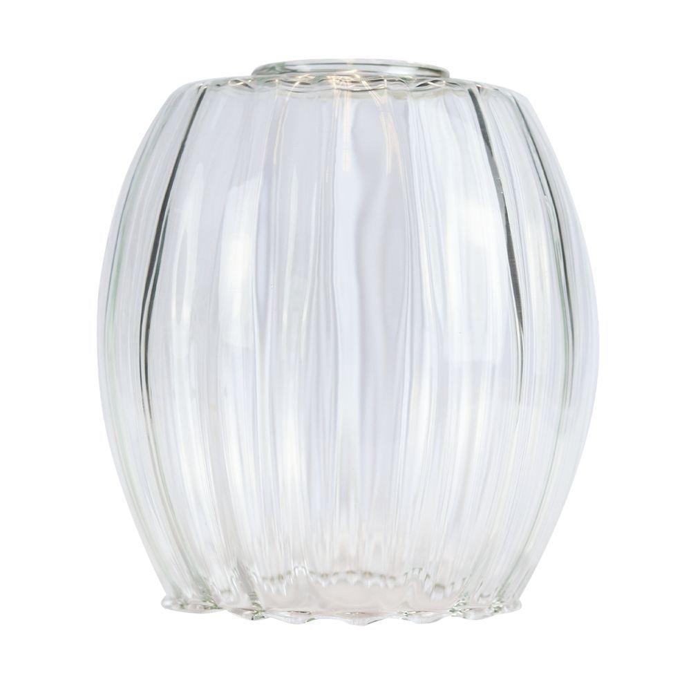 Vidro De Reposição Taschibra Pendente Lustre Badih P Canelado Transparente - 1