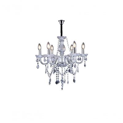 Lustre Glam Maria Tereza Transparente 6 Braços E14 Taschibra