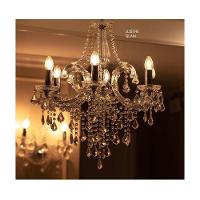 Lustre Glam Maria Tereza Transparente 6 Braços E14 Taschibra