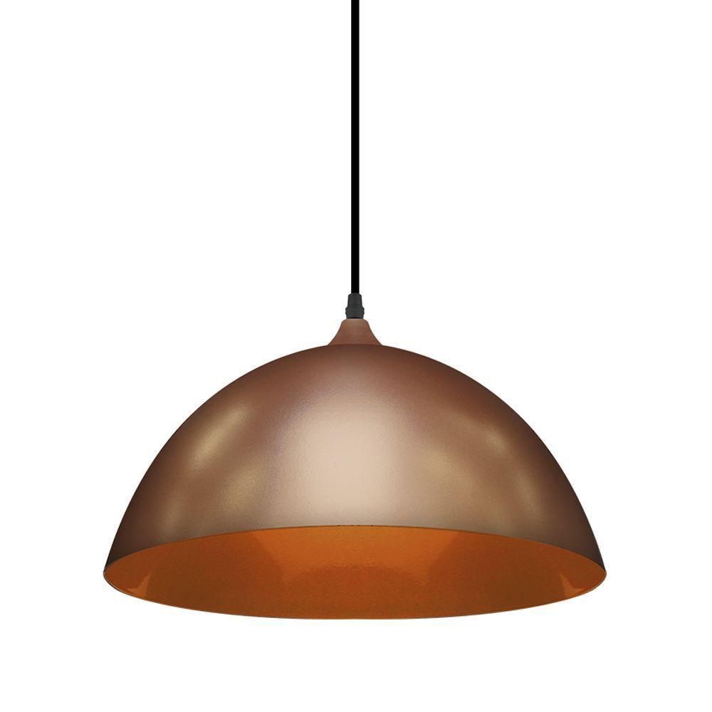 Lustre Pendente Taschibra Brooklyn E27 Bivolt Cobre - 1