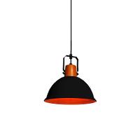 Lustre Pendente Taschibra Factory Cúpula P E27 Bivolt Preto Fosco - 3