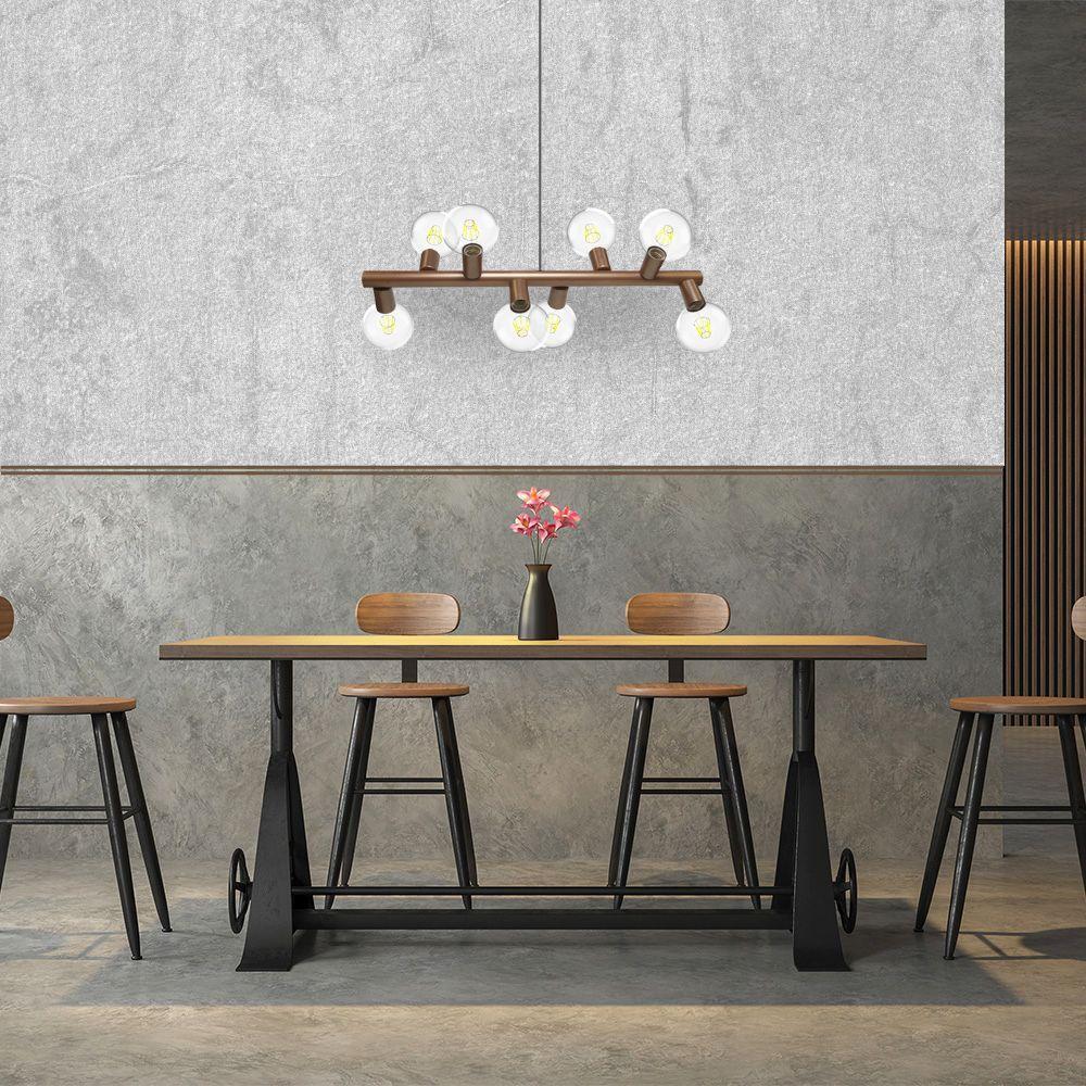 Lustre Pendente Taschibra Amora Cobre Para 8 Lâmpadas E27 Bivolt - 4