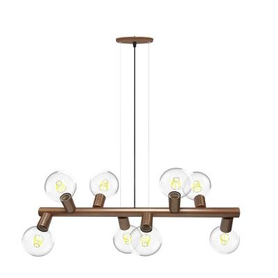 Lustre Pendente Taschibra Amora Cobre Para 8 Lâmpadas E27 Bivolt
