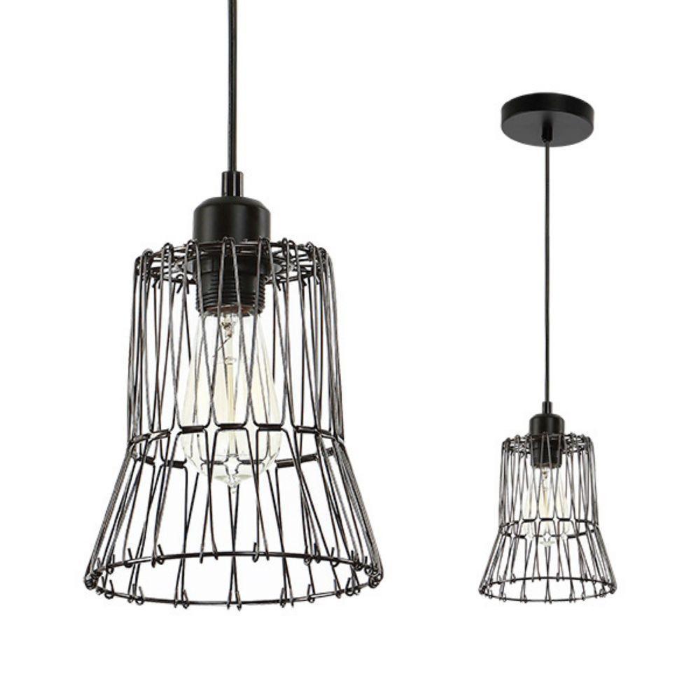 Lustre Pendente Taschibra Forms M 170 Preto E27 Bivolt - 1