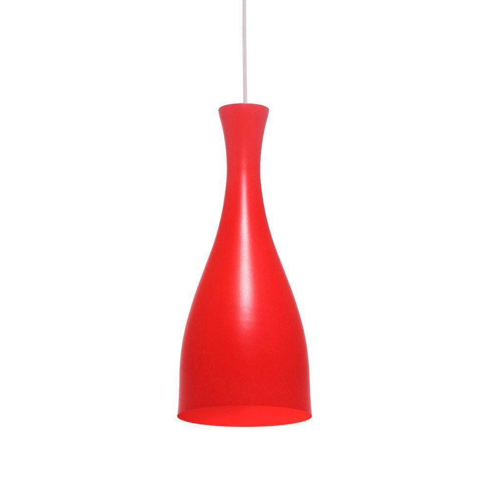 Lustre Pendente Taschibra Td 1003 E27 Bivolt Vermelho Fosco - 1