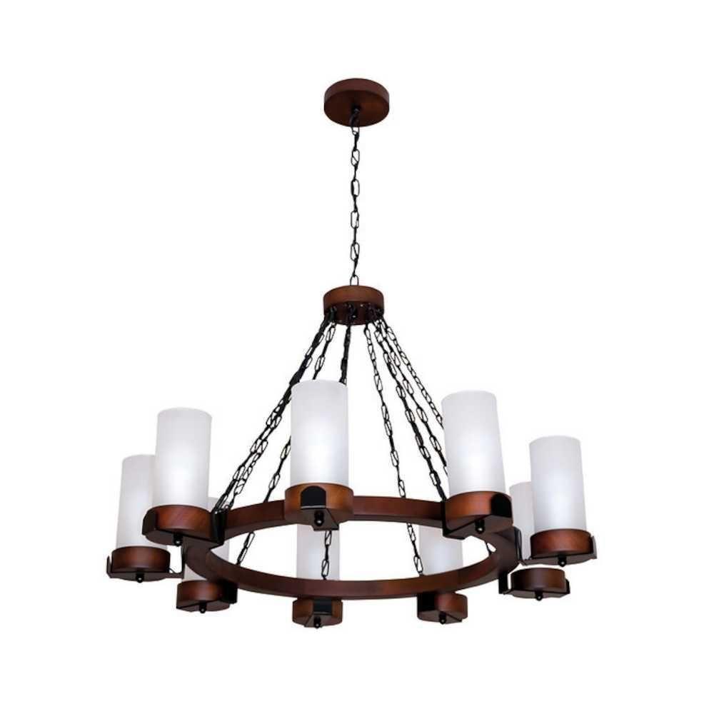 Lustre Country Envelhecido 9 Lâmpadas 1109e - Luminárias Müller - 1