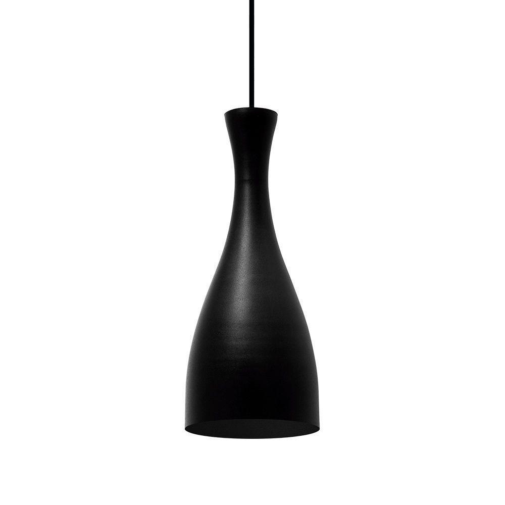 Lustre Pendente Taschibra Td 1003 E27 Bivolt Preto Fosco - 1