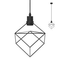 Lustre Pendente Taschibra Cube Preto E27 Bivolt - 1