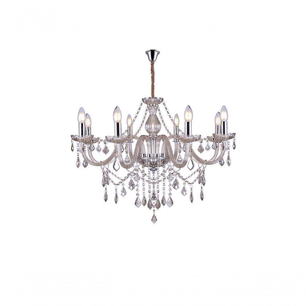 Lustre Glam Maria Tereza Champanhe 8 Braços E14 Taschibra - 1