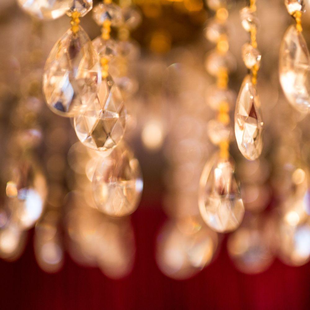 Lustre Glam Maria Tereza Champanhe 8 Braços E14 Taschibra - 4