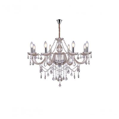 Lustre Glam Maria Tereza Champanhe 8 Braços E14 Taschibra