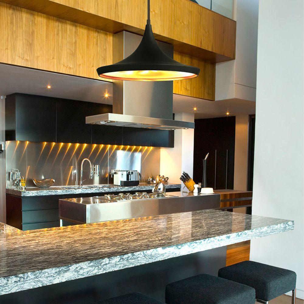 Lustre Pendente Taschibra Td 900 Japonês Preto E27 Bivolt - 3