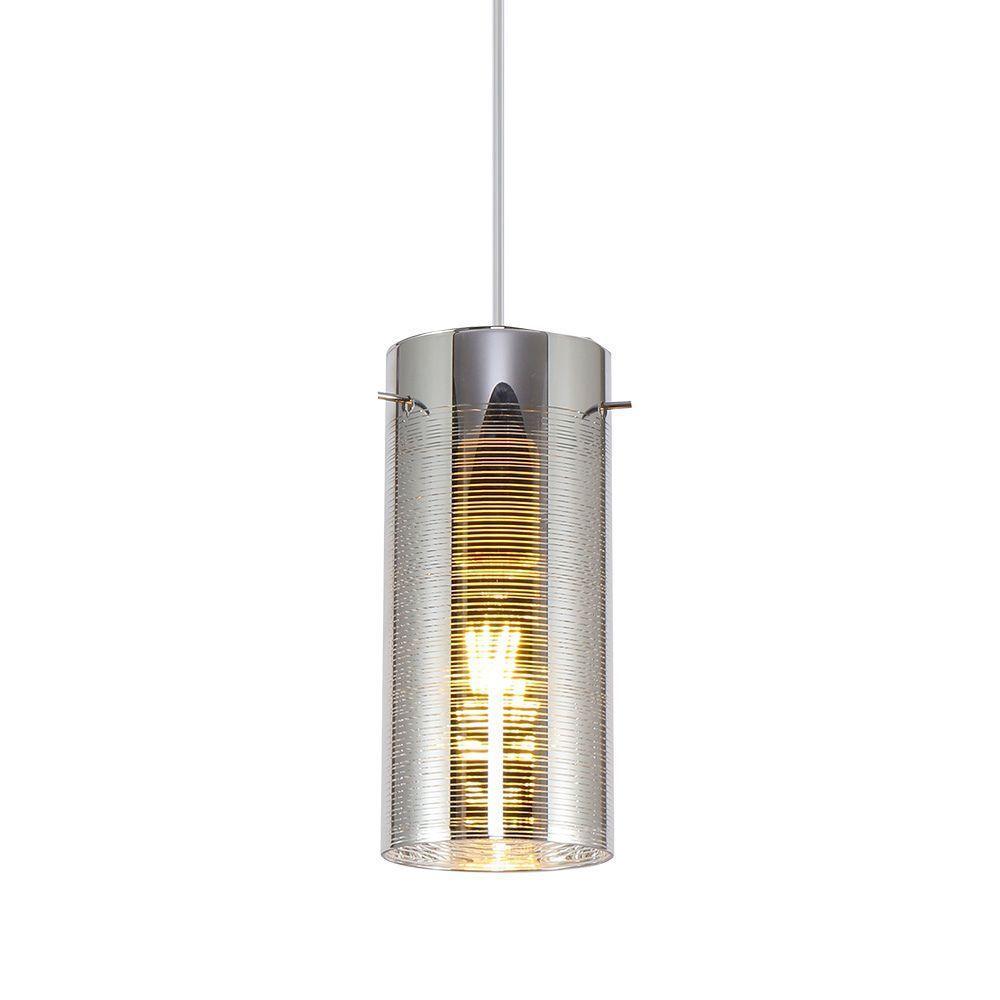 Lustre Pendente Taschibra Cristal Aruna Cromado E27 Bivolt - 1