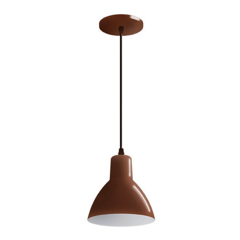 Lustre Pendente Taschibra Cúpula Td 622 E27 Bivolt Marrom Fosco - 1