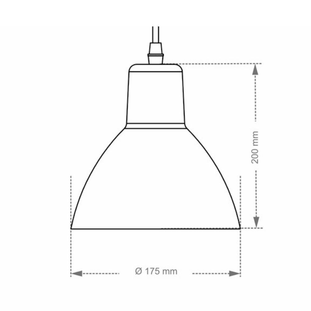Lustre Pendente Taschibra Cúpula Td 622 E27 Bivolt Marrom Fosco - 2