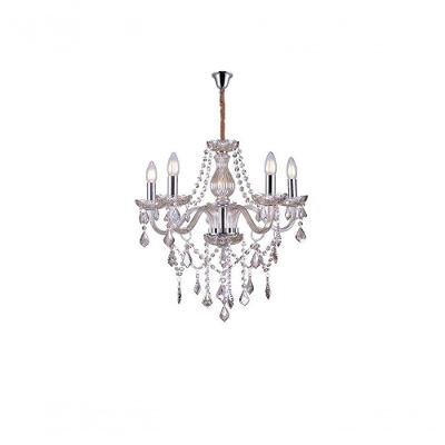 Lustre Glam Maria Tereza Champanhe 5 Braços E14 Taschibra