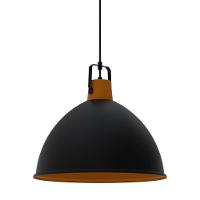 Lustre Pendente Taschibra Factory Cúpula G E27 Bivolt Preto Fosco