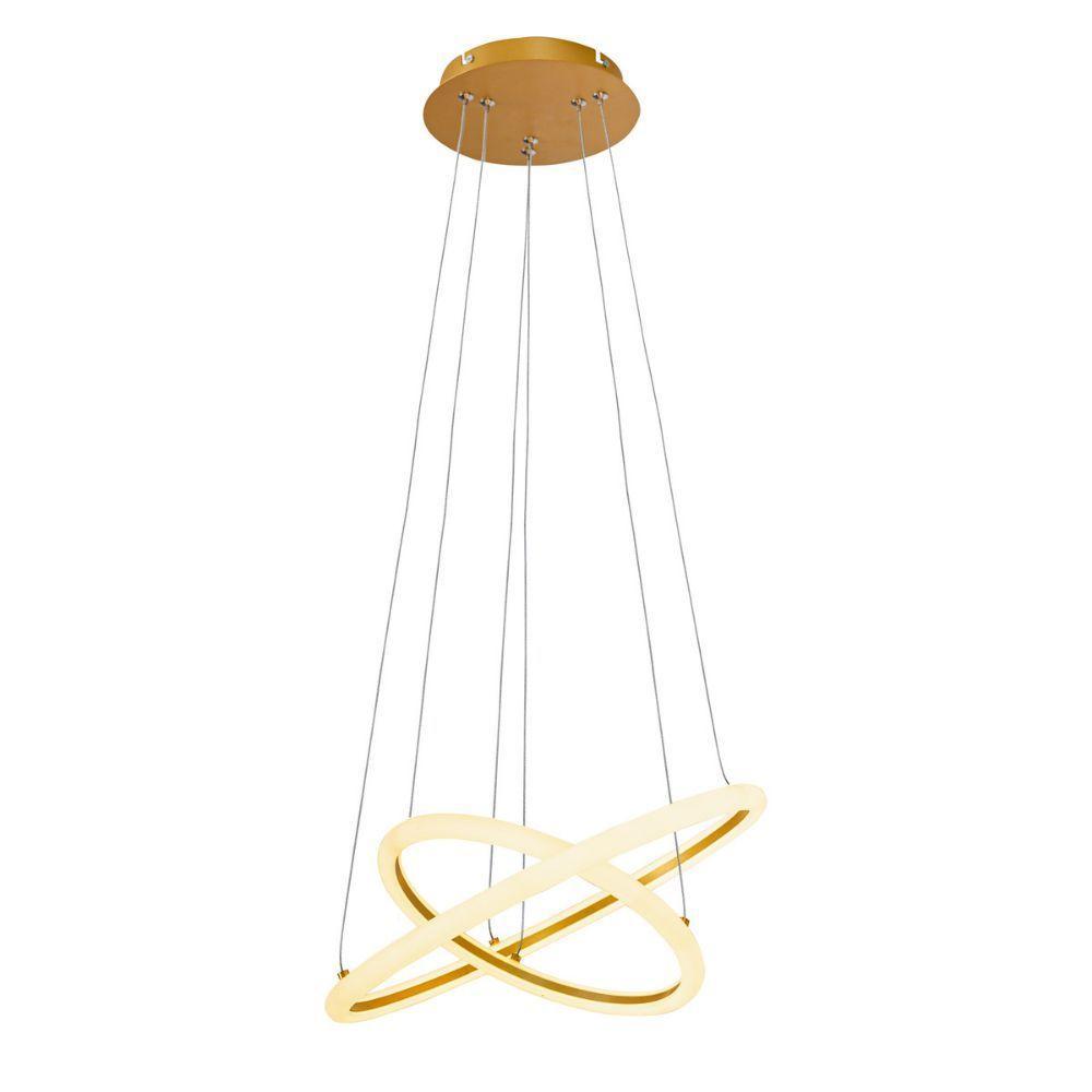 Lustre Pendente Space Orbital Double Led 39w 3000k Luz Amarela Bivolt 3000k Luz Quente - 1