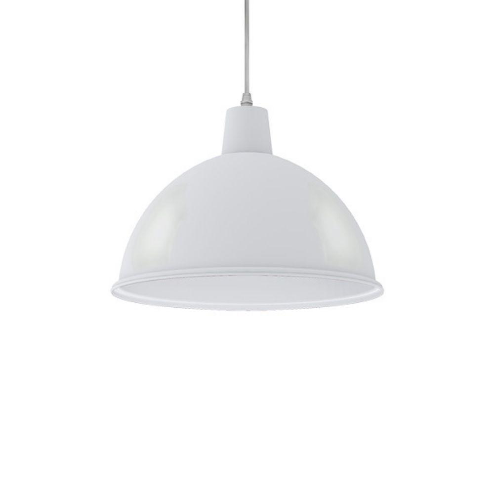 Lustre Pendente Taschibra Td 821 E27 Bivolt Branco Fosco - 1