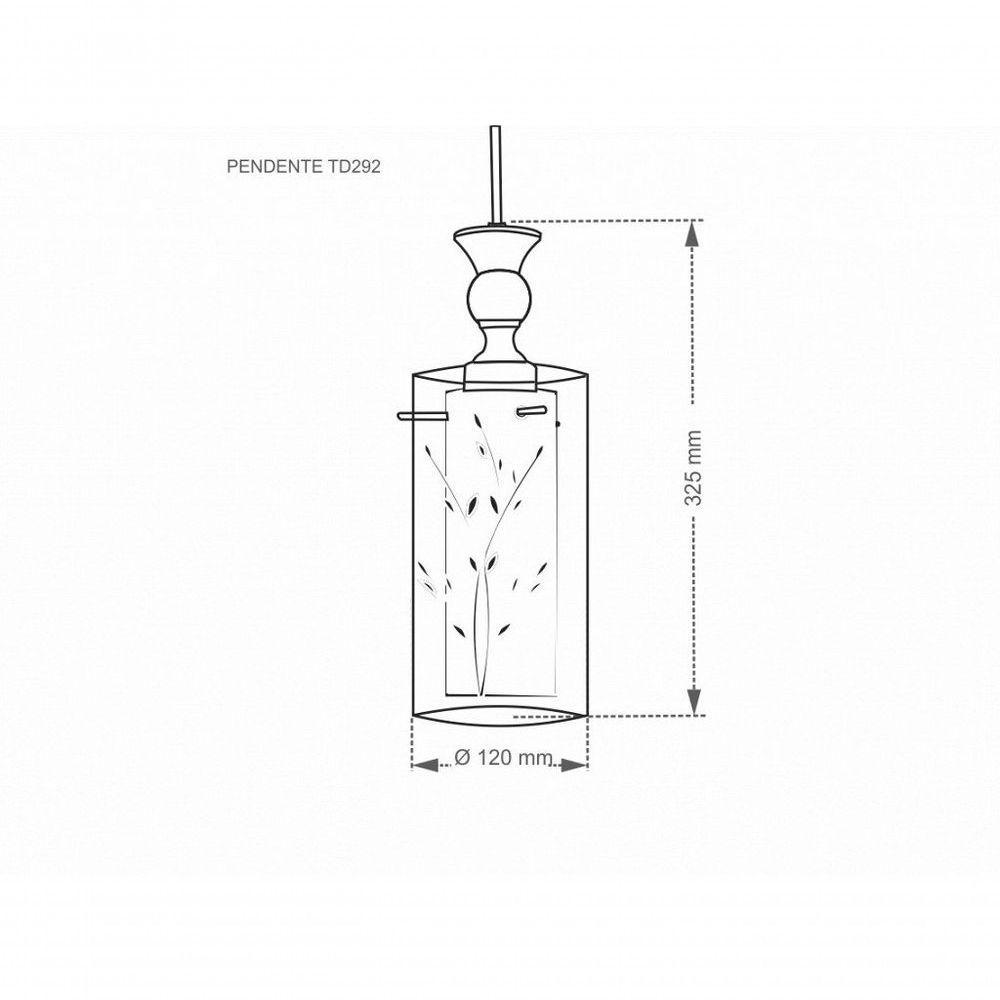 Lustre Pendente Td 292 Para 3 Lâmpadas E27 Bivolt Taschibra - 3