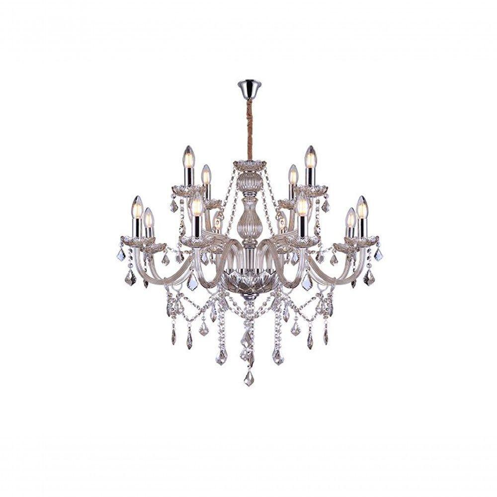 Lustre Glam Maria Tereza Champanhe 12 Braços E14 Taschibra - 1