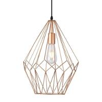 Lustre Pendente Taschibra Aramado Diamond Cobre E27 Bivolt - 1