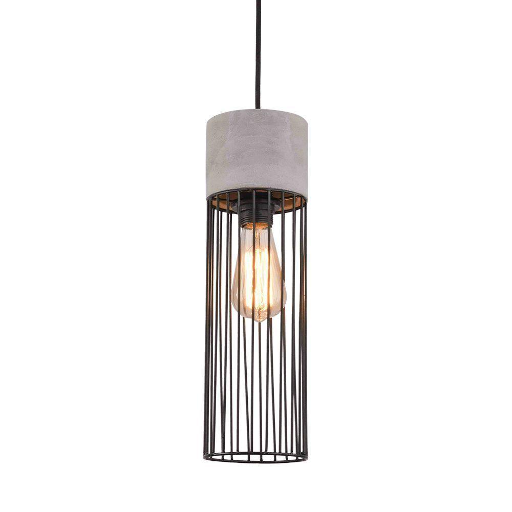 Lustre Pendente Taschibra Strong Cimento E27 Preto Bivolt - 2