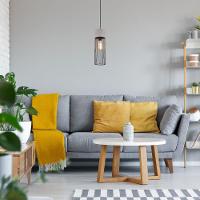 Lustre Pendente Taschibra Strong Cimento E27 Preto Bivolt - 3