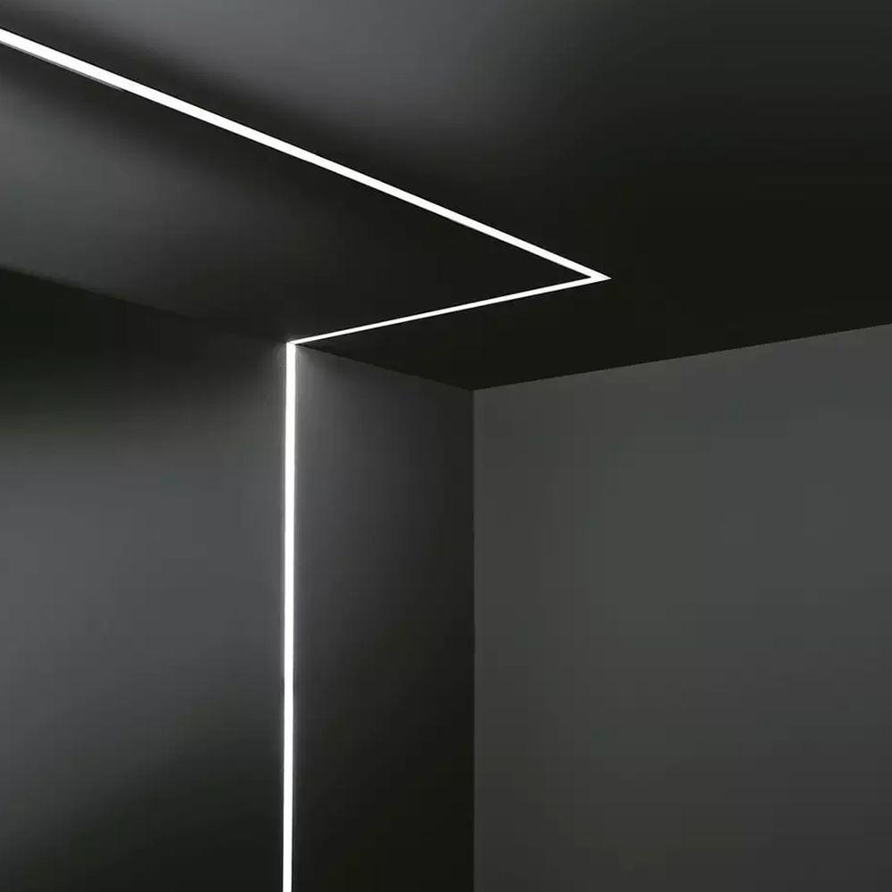 Perfil De Embutir Taschibra Para Fita De Led Spire 50 Branco Com 3 Metros - 4