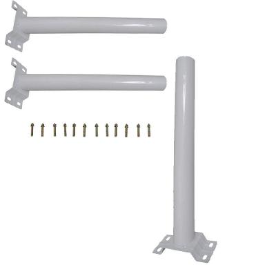 Suporte Barra Poste Luminaria Solar Parede 3 Unidades