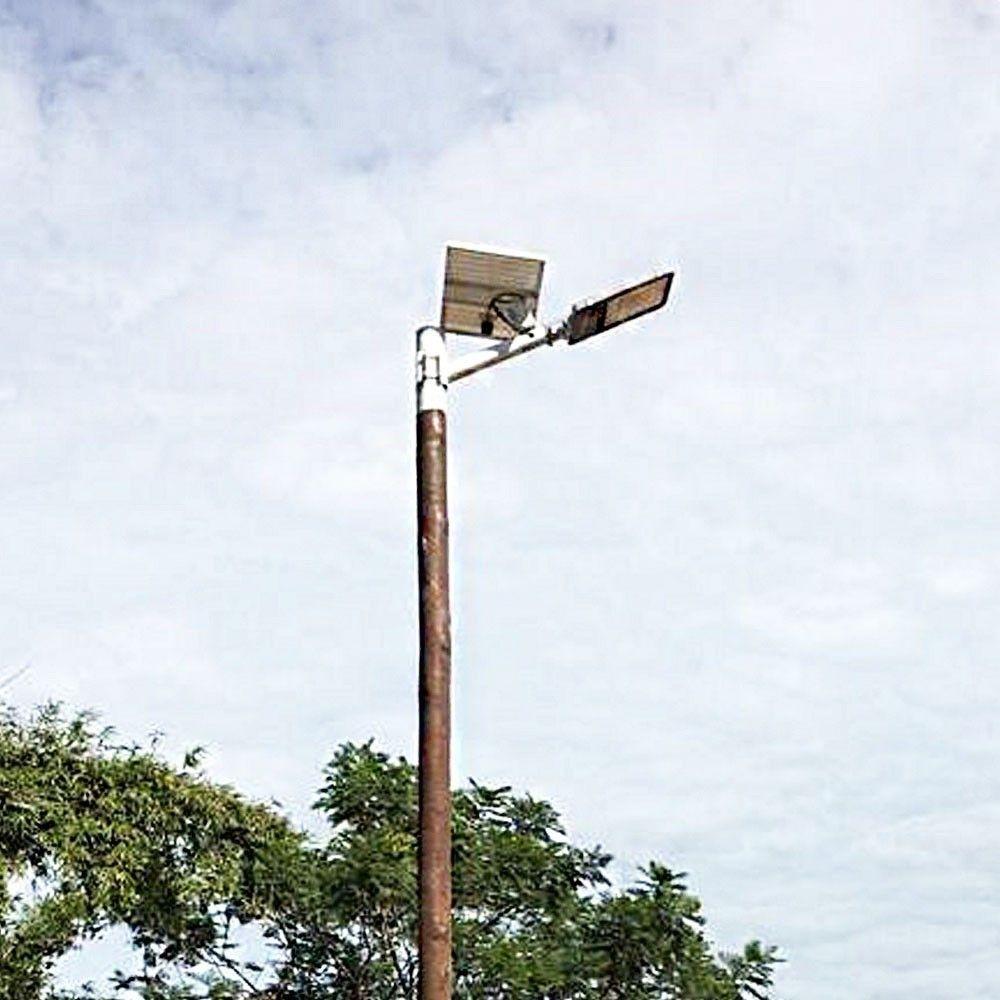 Suporte Barra Poste Luminaria Solar Parede 10Un Quintal - 4