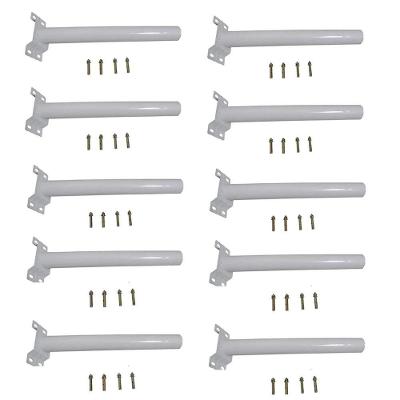 Suporte Barra Poste Luminaria Solar Parede 10Un Quintal