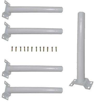 Suporte Barra Poste Luminaria Solar Parede 5Un Quintal