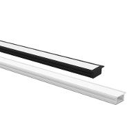 Perfil De Embutir Taschibra Para Fita De Led Vertex 24 Com 3 Metros Preto - 1