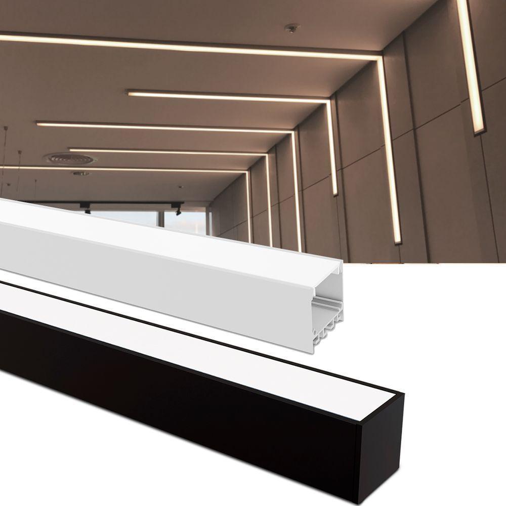 Perfil De Sobrepor Taschibra Para Fita De Led Spire 35 Preto Com 3 Metros - 2