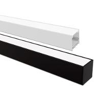 Perfil De Sobrepor Taschibra Para Fita De Led Spire 35 Preto Com 3 Metros - 1