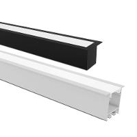 Perfil De Embutir Taschibra Para Fita De Led Apex 35 Com 3 Metros Preto - 1