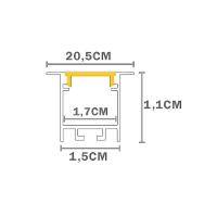 Perfil De Embutir Taschibra Para Fita De Led Apex 35 Com 2 Metros Branco - 9