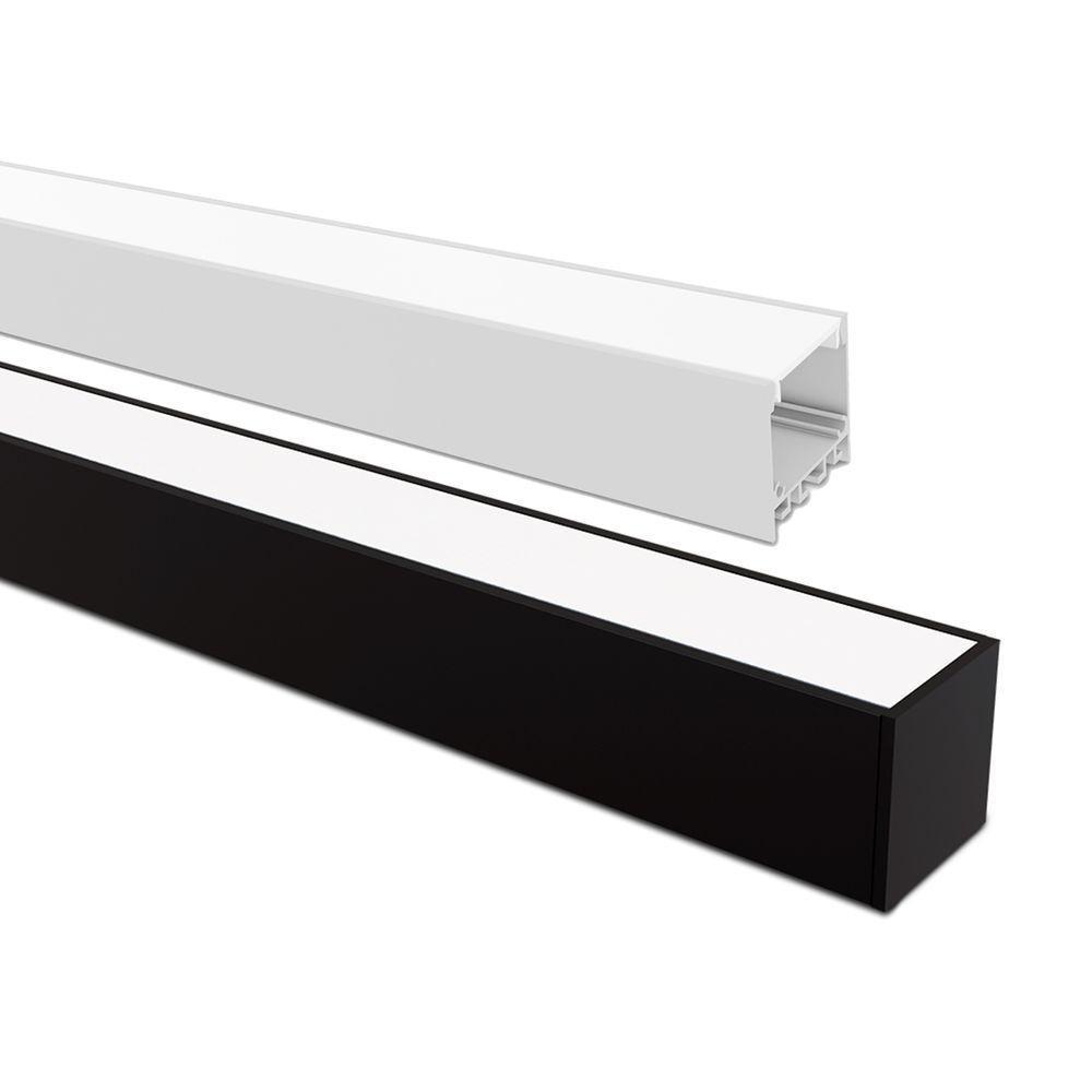 Perfil De Sobrepor Taschibra Para Fita De Led Spire 35 Branco Com 3 Metros - 1