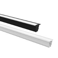 Perfil De Embutir Taschibra Para Fita De Led Vertex 25 Com 3 Metros Preto - 1