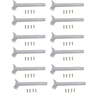 Suporte Barra Poste Apoio Luminaria Solar Parede Kit 12 Und