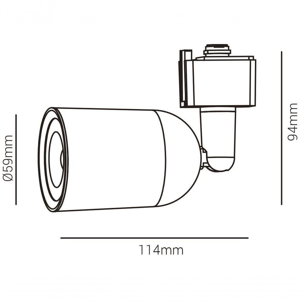 Kit Trilho 1 Metro + 3 Spot 7 W Branco Frio Opus Led - 1