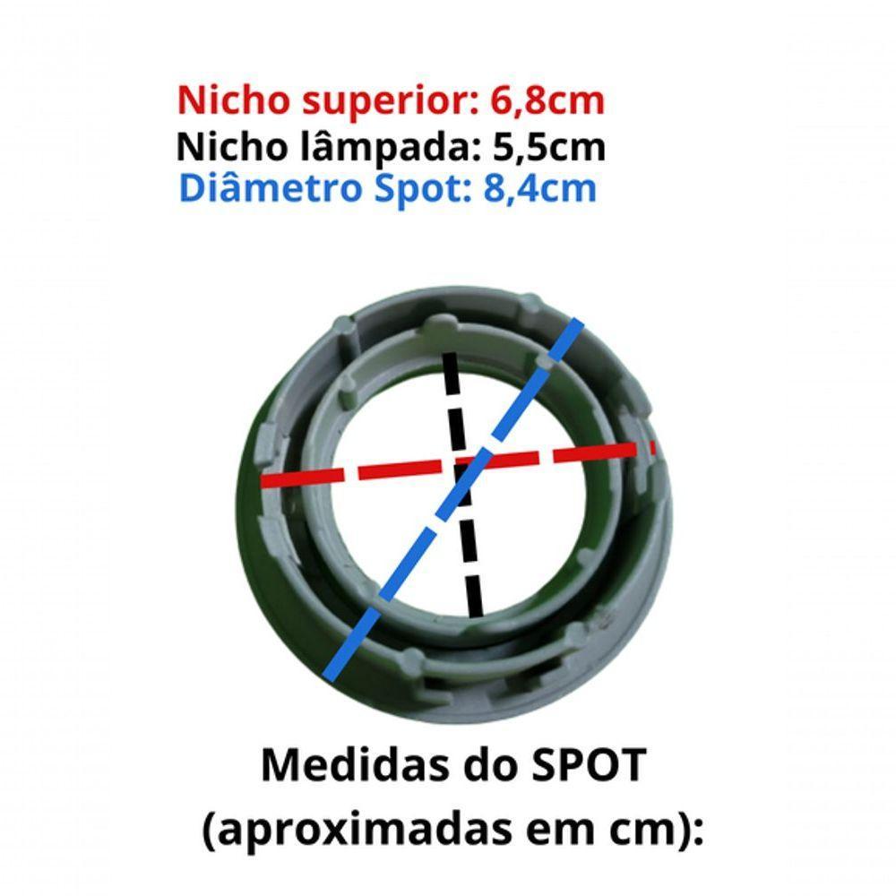 Spot De Embutir Redondo Direcionavel Mr16 Cores Diversas Cor Produto Cinza - 8