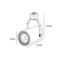 Spot Direcionável Pix Fenda Par 20 E27 Para Trilho Eletrificado Bivolt Preto - 5